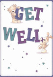 With heartening playfulness, this illustrated get well card brings together two beloved companions-a teddy bear and a floppy-eared puppy-in a gentle tableau overflowing with warmth. The teddy, sporting irresistibly soft-looking fur, perches beside the bold 'GET', while the puppy balances on playful paws beneath the vibrant 'WELL'. Between their friendly faces and expressive postures, their bond radiates the kind of optimism and kindness that fill the streets of South Norwood. Indigo, teal, and purple hues infuse the over-sized lettering with cheerful vibrancy, standing out brilliantly against a smooth, creamy white backdrop. Sparkling starbursts dot the scene, casting a hint of magic and adding layers of hope. Each detail feels lovingly rendered, as though painted with the same meticulous care used by a South Norwood florist arranging a bouquet meant to soothe and revive. The card's inviting design offers more than mere sentiment-it's a balm, promising cheer and recovery. Paired with fragrant, handcrafted flowers from a local shop, it becomes a tangible gesture of heartfelt support, echoing the resilience and neighbourly empathy that define the South Norwood community.